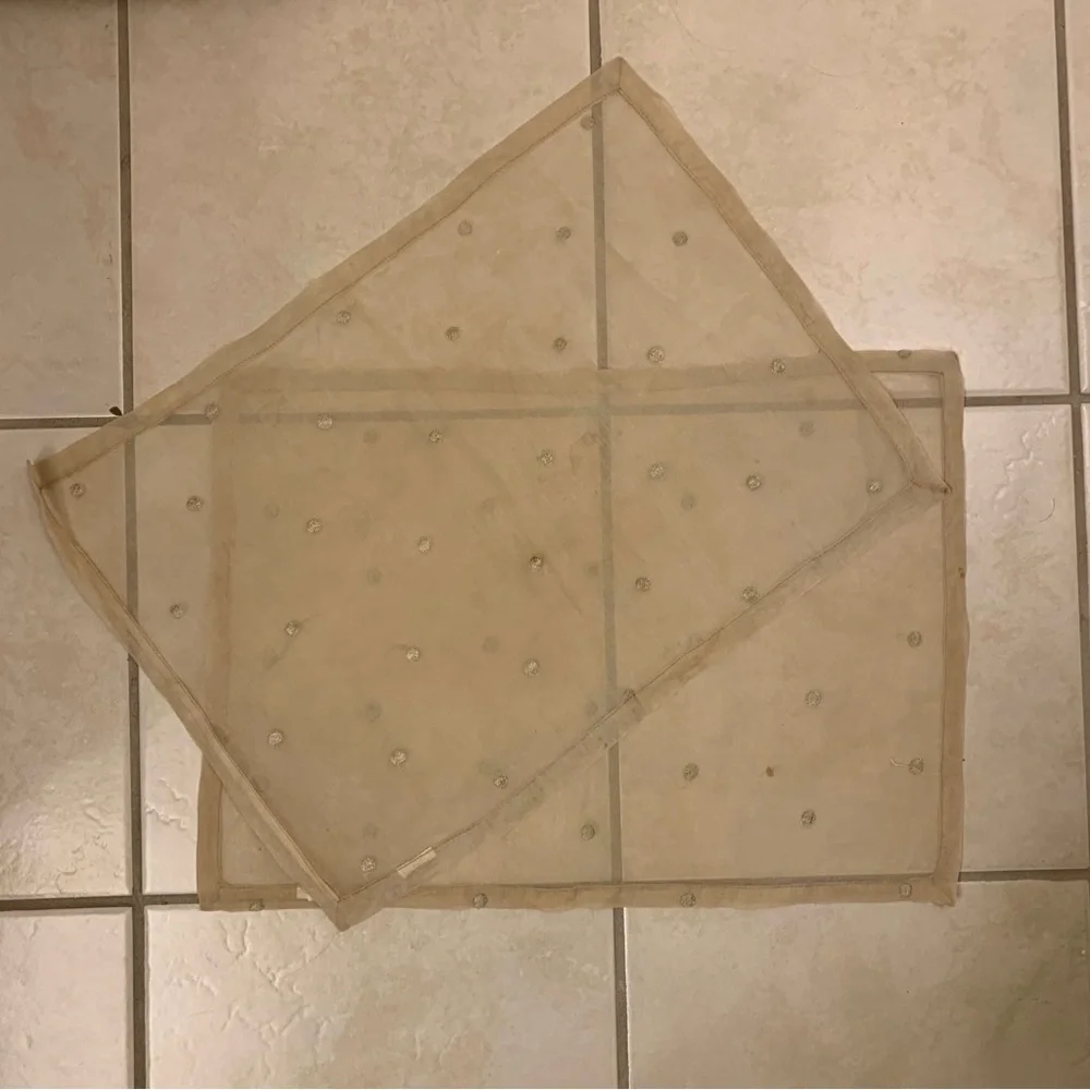 4/$15 Two sheer polka-dot placemats